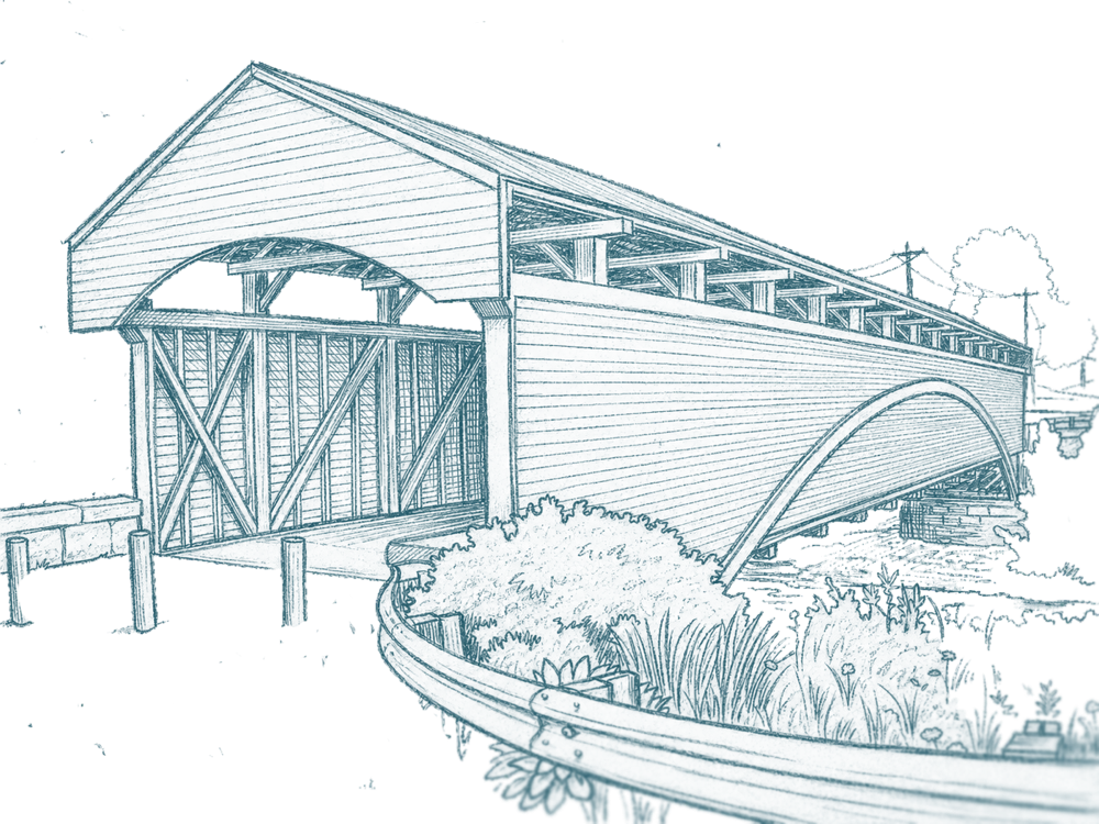 Hand-drawn illustration — Barrackville, Marion County, WV
