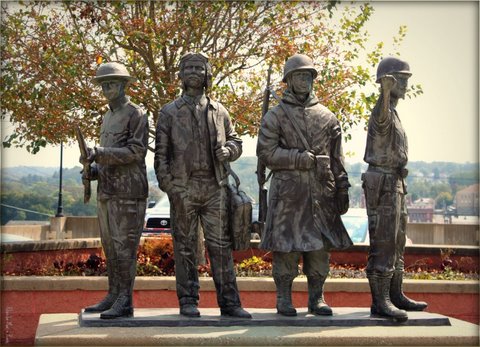 bronze veteran's monument