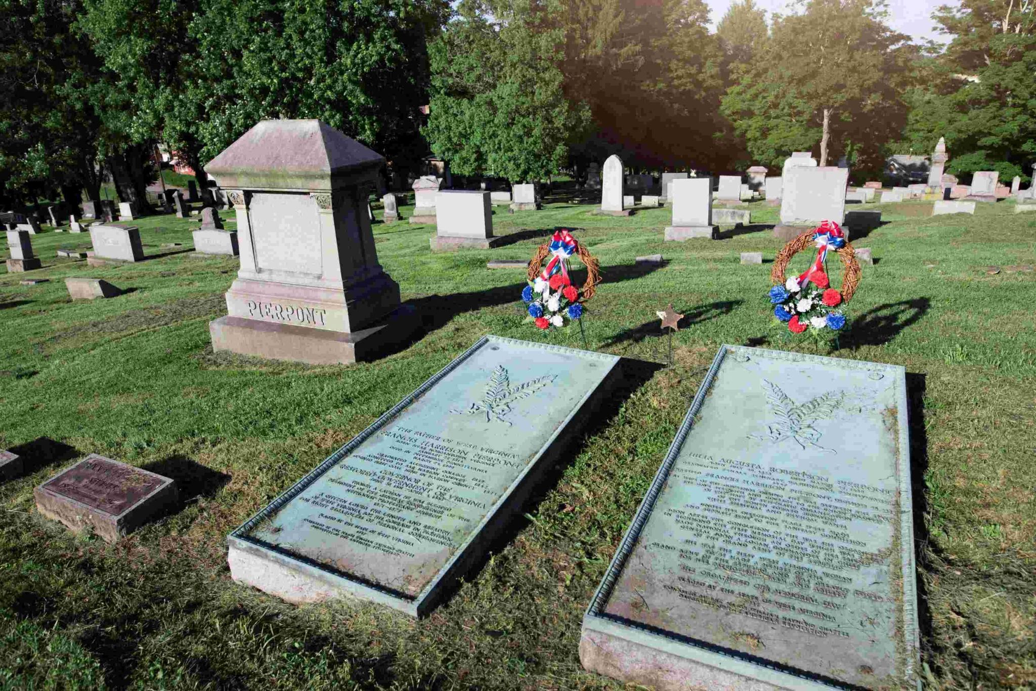 Photo of two graves